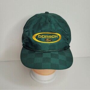 Vintage Dorsch Ford Green square print rope embroidered adjustable hat